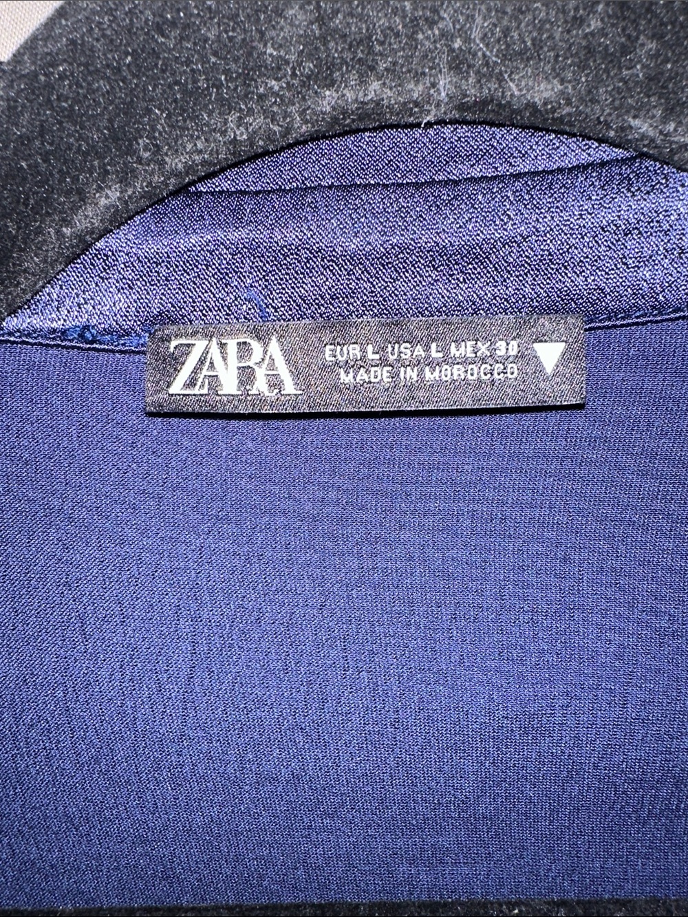 🫟 2 for $40🫟 Zara Navy Zip-Front Lightweight Jacket - Picture 3 of 4